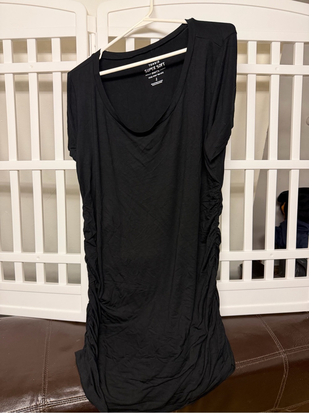 torrid Black Super-Soft Ruched Side Tunic Top